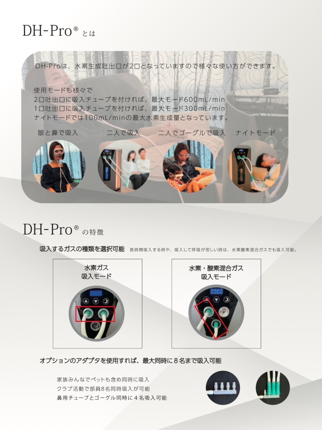 WOO最高峰モデル DH-Pro® ご自宅で始めるプレミアム水素吸入