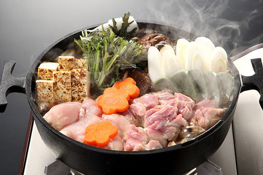 名古屋コーチン鶏すき鍋「ひきずり鍋」